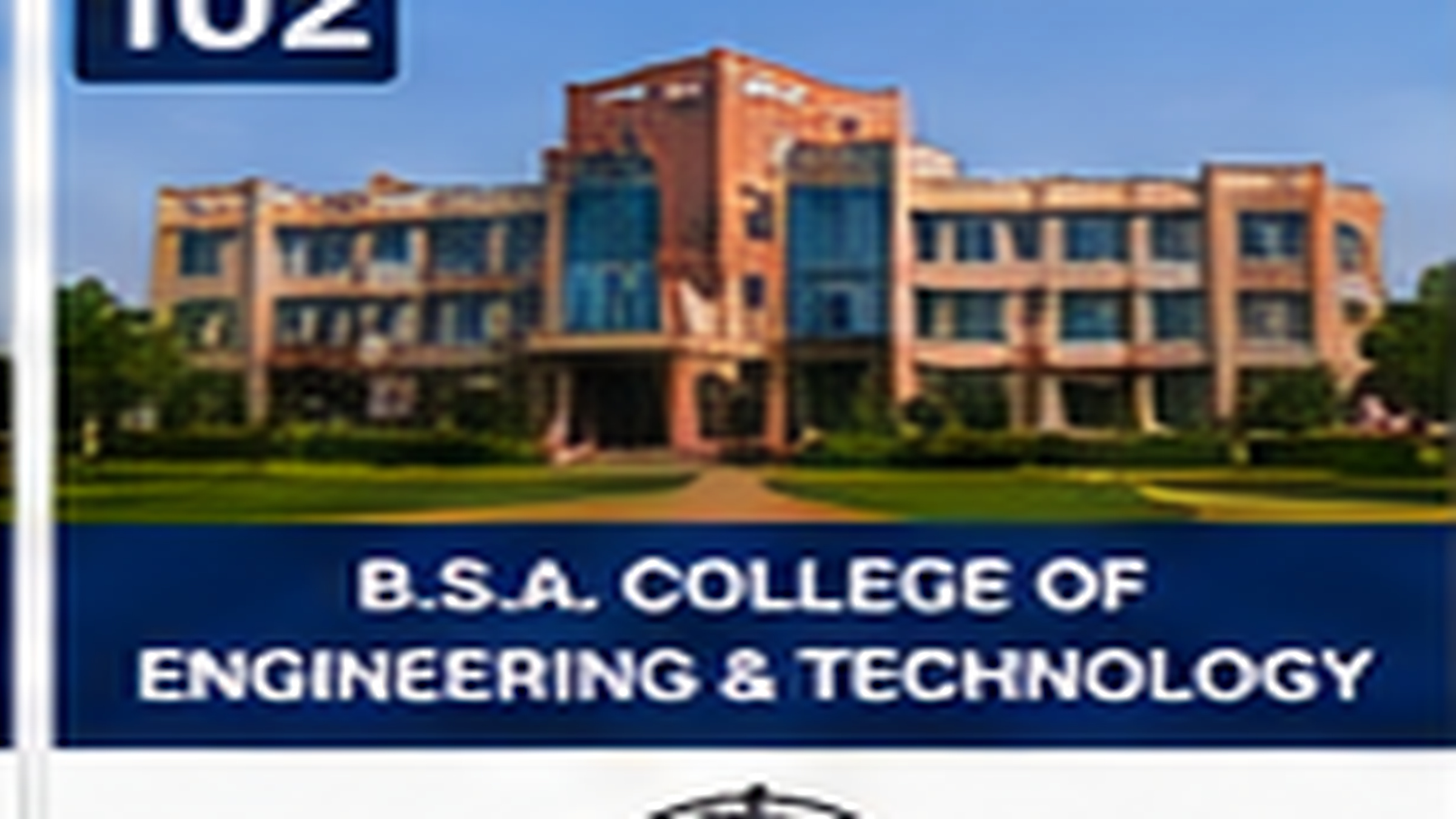 B.S.A. COLLEGE OF ENGINEERING & TECHNOLOGY banner