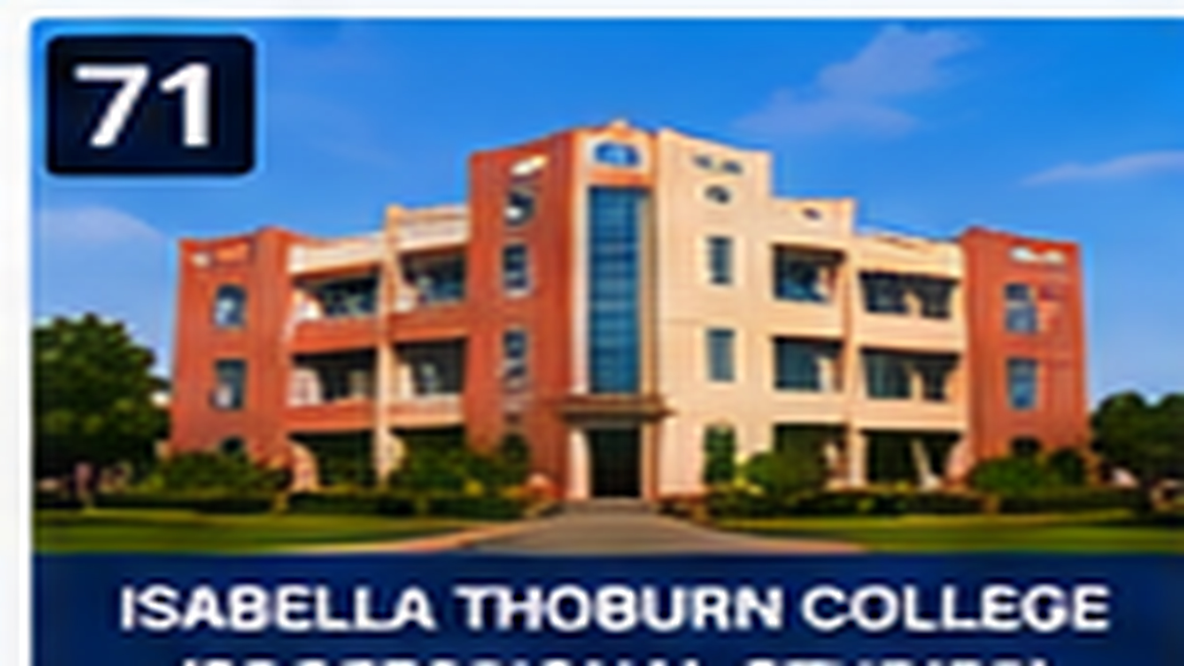 ISABELLA THOBURN COLLEGE (PROFESSIONAL STUDIES) banner