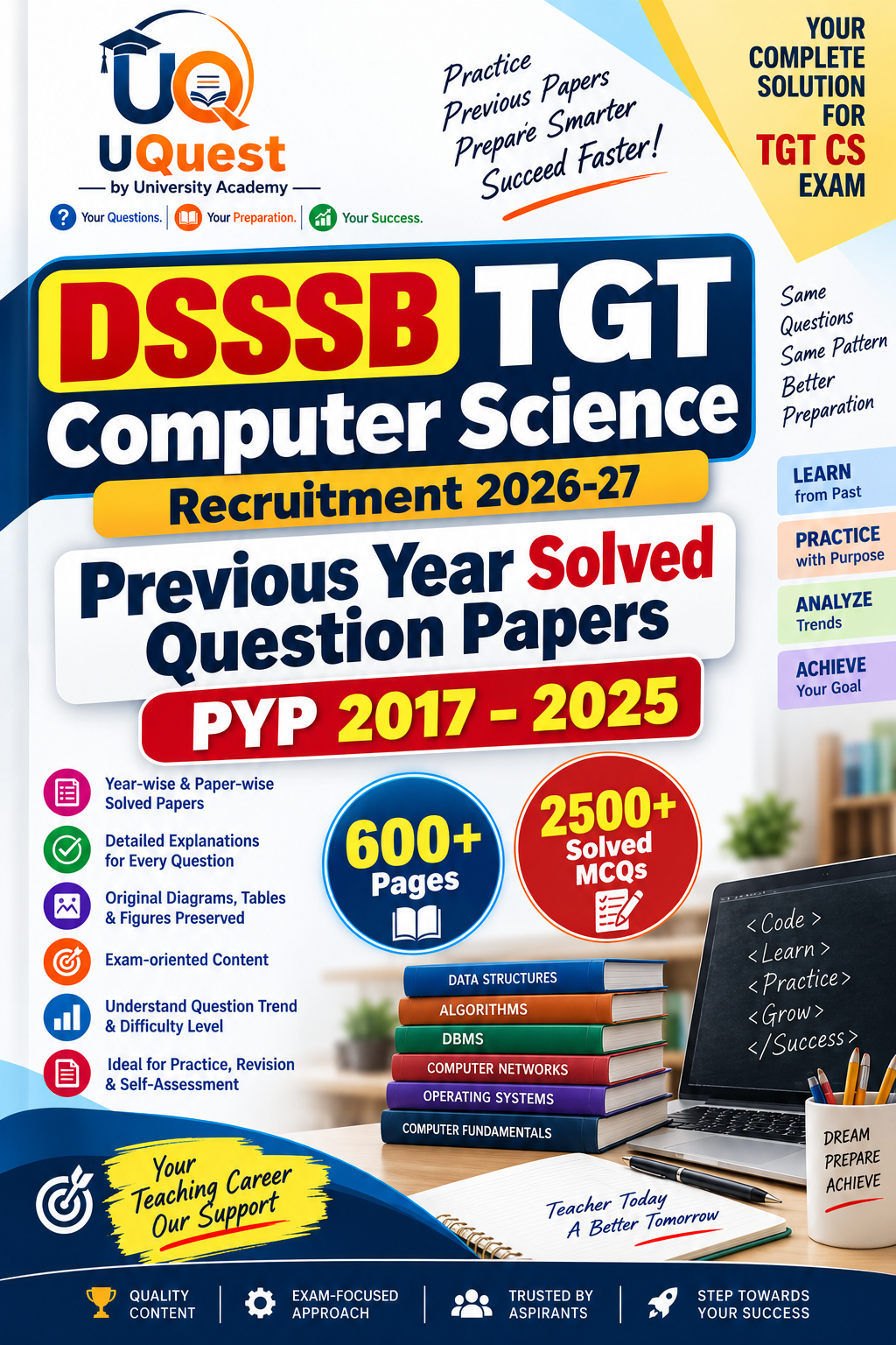 DSSSB TGT Computer Science Previous Year Solved Papers 2017–2025