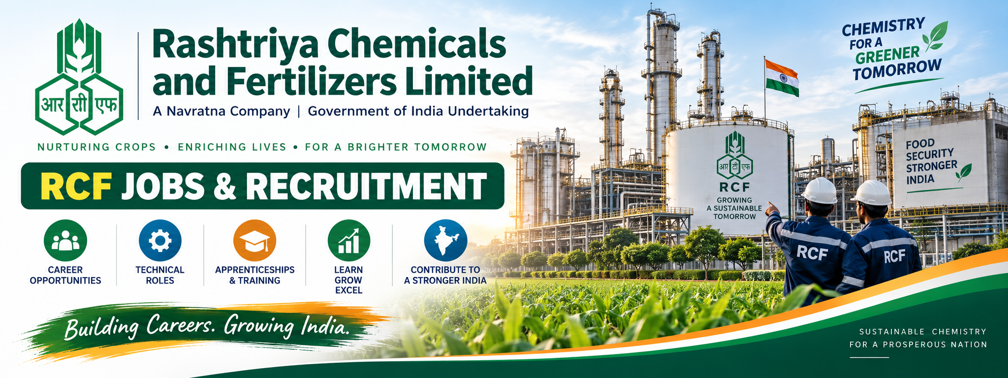 RCF Apprentice Recruitment 2026-27 – 326 Graduate, Technician & Trade Apprentice Posts banner